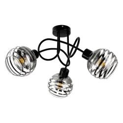 MILANO 3P E27, lampa wisząca, max. 3x60W, czarna