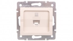 LOGI Gniazdo komputerowe pojedyncze (RJ45Cat 6 Jack) Kremowy 021400003 25168