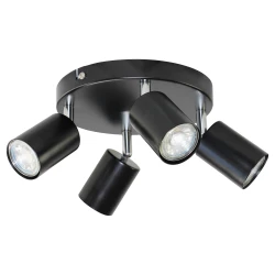 Rino SP 4, oprawa ścienno-sufitowa, GU10 max. 4x50W, IP20, czarna