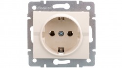 LOGI Gniazdo pojedyncze Schuko śrubowy Kremowy 16A 250V 021220103 25145