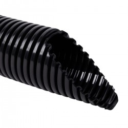 Rura giętka karbowana 54,5mm bezhalogenowa, samogasnąca UV czarna (25m) APACS54_F25