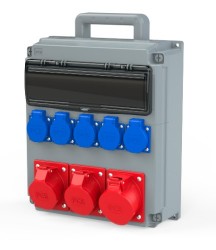 Rozdzielnica przenośna z rączką OPOLE 32/5*B2*16*B 5GS*4B FI63 IP54 909210004W