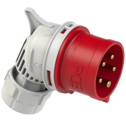 Wtyczka przenośna kątowa 16A 5P 400V czerwona IP44 TWIST 8015-6