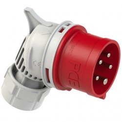 Wtyczka przenośna kątowa 16A 5P 400V czerwona IP67 TWIST 7415-6