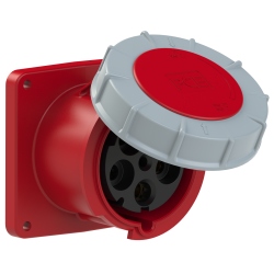 Gniazdo tablicowe 125A 5P 400V /120x120/ czerwone IP67 POWER TWIST 345-6