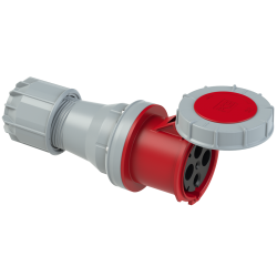 Gniazdo przenośne 125A 4P 400V czerwone IP67 POWER TWIST 244-6