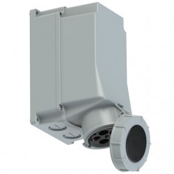 Gniazdo stałe 125A 5P 500V czarne IP67 POWER TWIST 145-7