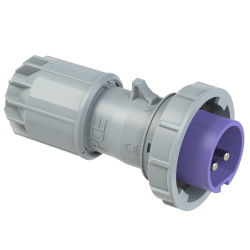 Wtyczka przenośna 16A 2P 24V fioletowa IP67 TWIST 0622v