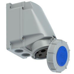 Gniazdo stałe 63A 3P 230V niebieskie IP67 /bez dławnicy/ POWER TWIST 133-6