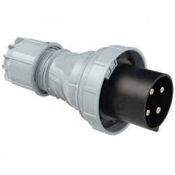 Wtyczka przenośna 125A 4P 500V czarna IP67 POWER TWIST 044-7