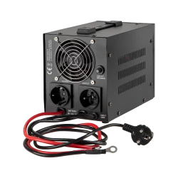 Zasilacz awaryjny KEMOT PROsinus-500 przetwornica z czystym przebiegiem sinusoidalnym i funkcją ładowania 12V 230V 500VA/300W - kolor czarny