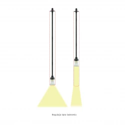 CHLOE SLIM MR11 ZWIESZANA BAZA 250V IP20 40x500+1m kabel CZARNY regulowany kąt świecenia SLIP005054