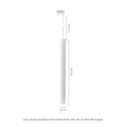 CHLOE SLIM MR11 ZWIESZANA SZYNOPRZEWÓD 3F 250V IP20 40x500+1m kabel BIAŁY regulowany kąt świecenia SLIP005051