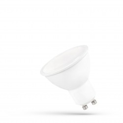 LED GU10 230V 9W SMD CW z MLECZNĄ SZYBKĄ biała SPECTRUM