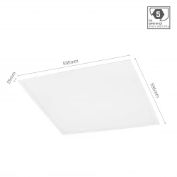 ALGINE PANEL BACKLIGHT DRIVER PHILIPS 40W NW 230V  120st IP20 600x600x26 BIAŁY 5 lat gw. podtynk