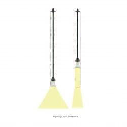 CHLOE SLIM MR11 ZWIESZANA SZYNOPRZEWÓD 3F 250V IP20 40x500+1m kabel CZARNY regulowany kąt świecenia SLIP005052