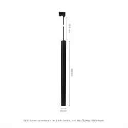 CHLOE SLIM MR11 ZWIESZANA SZYNOPRZEWÓD 3F 250V IP20 40x500+1m kabel CZARNY regulowany kąt świecenia SLIP005052