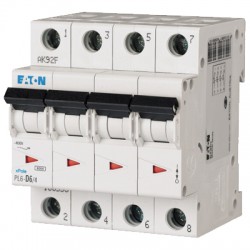 Wyłącznik nadprądowy 4P B 6A 6kA AC PL6-B6/4 166505