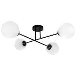 LEIA 4P E27, lampa wisząca, max. 4x60W, czarna