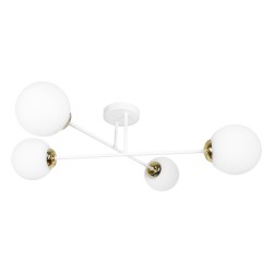 LEIA 4P E27, lampa wisząca, max. 4x60W, biało-złota