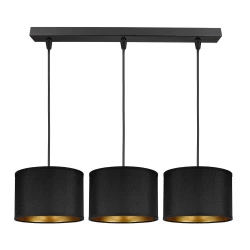 KYLO 3P E27, lampa wisząca, max. 3x60W, czarna, listwa