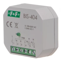 BIS-404 Przekaźnik bistabilny sekwencyjny do puszki 5A 230V AC 2Z F&F