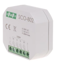 SCO-802 Ściemniacz przyciskowy z pamięcią 0-350VA szary