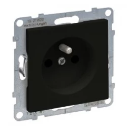 SUNO2 Gniazdo pojedyncze 2P+Z czarne 16A 250V zaciski automatyczne 721481