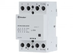 Stycznik modułowy 63A 4Z 24V AC/DC wskaźnik zadziałania, styk AgSnO2 22.64.0.024.4310