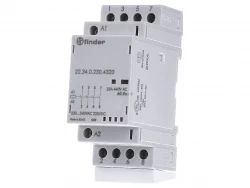 Stycznik modułowy 4Z 25A 230V AC/DC, wskaźnik zadziałania + LED, 35mm 22.34.0.230.4320