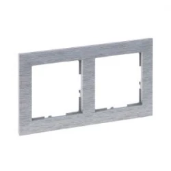 SUNO2 Ramka dwukrotna aluminium szczotkowane 721562