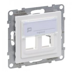 SUNO2 Adapter KEYSTONE podwójny biały 721145