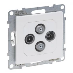 SUNO2 Gniazdo antenowe TV-R-2xSAT końcowe 1,5dB białe 721170