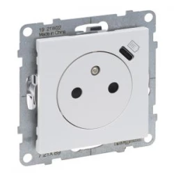 SUNO2 Gniazdo pojedyncze z USB-C 1,5A białe 16A 250V zaciski automatyczne z przesłoną 721189