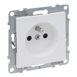 SUNO2 Gniazdo pojedyncze 2P+Z białe 16A 250V zaciski automatyczne z przesłoną 721180