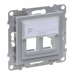SUNO2 Adapter KEYSTONE podwójny aluminium 721345