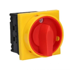 Łącznik krzywkowy 25A z czołem zamykanym żółto/czerwonym pokrętło z samopowrotem SK25C-5.4332/ P08