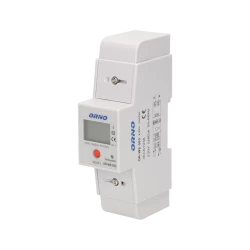 Wskaźnik zużycia energii elektrycznej 1-fazowy , 80A, MID, RS485, dodatkowy wskaźnik, wyjście impulsowe, przycisk RESET, 2 moduły, DIN TH-35mm OR-WE-5