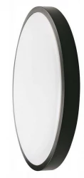 Plafoniera LED 18W 1800lm 4000K IP44 Okrągła fi225 Mleczny Czarna Ramka z mikrofalowym czujnikiem ruchu 7669
