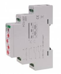 PCU-507 230V Przekaźnik czasowy 2P 8A 0,1sek-576h 230V AC opóźnione załączenie/wyłączenie - cykliczne