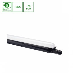 LIMEA GIGANT hermetic 1200mm 38W NW 230V 120deg IP65 IK10 1190x72x70mm BLACK 5 years warranty