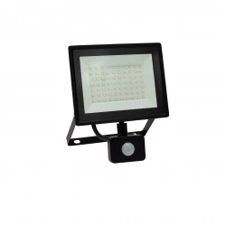 NOCTIS LUX 3 FLOODLIGHT 50W WW 230V IP44 180X215X53MM BLACK WITH PIR SENSOR
