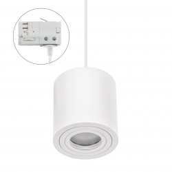 CHLOE GU10 3 PHASE TRACK MOUNTED GU10 250V IP65 90X97MM WHITEROUND FIXED