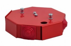 Puszka przeciwpożarowa PIP-3AN R6x2x4 ośmiokątna, E90, rozgałęźna, wymiary 124x28x137mm, czerwony 84623616