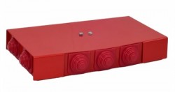 Puszka przeciwpożarowa PIP-2AN R3x3x6 prostokątna, E90, rozgałęźna,wymiary 125x36x225mm, czerwony 84622666