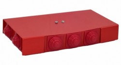 Puszka przeciwpożarowa PIP-2AN P3x3x6, prostokątna, E90, przelotowa 3x3x6mm2, wymiary 125x36x225mm czerwony 84622636