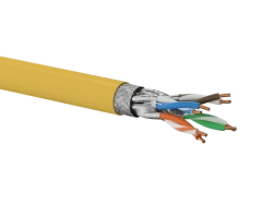 Kabel S/FTP kat.7 euroclass Dca LSOH 4x2x23AWG 1000 MHz (10Gb/s) 500m (POMARAŃCZOWA powłoka) 25 lat gwarancji ALANTEC, badanie jakości laboratorium IN