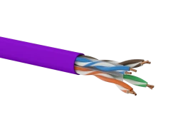 Kabel U/UTP kat.6 LSOH 4x2x23AWG Dca 500m (FIOLETOWA powłoka) 25 lat gwarancji, badanie jakości laboratorium INTERTEK (USA) ALANTEC  - ALANTEC