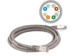 Patch-cord F/UTP kat.5e PVC 3.0m szary ALANTEC - ALANTEC