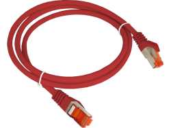 Patch-cord S/FTP kat.6A LSOH 0.25m czerwony ALANTEC  - ALANTEC